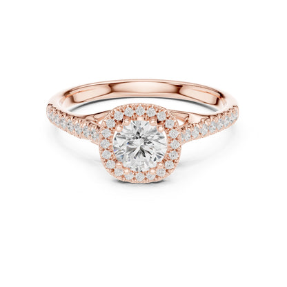 Round Halo Lab Grown Diamond Engagement Ring