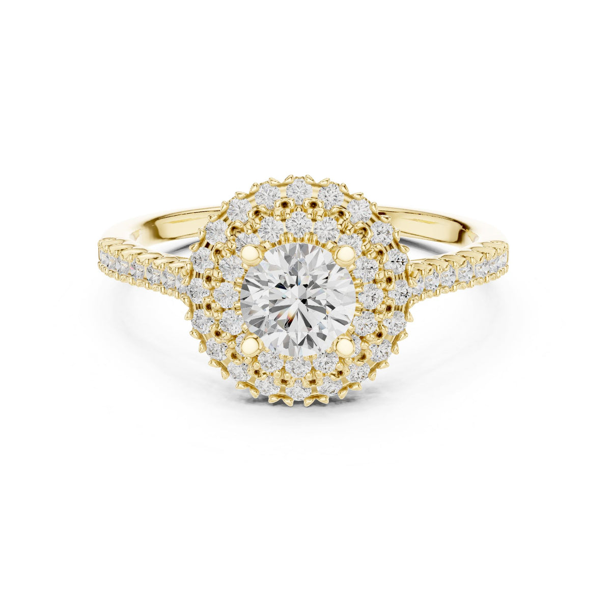Round Halo Lab Grown Diamond Engagement Ring