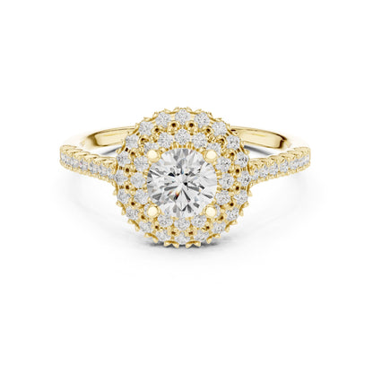Round Halo Lab Grown Diamond Engagement Ring
