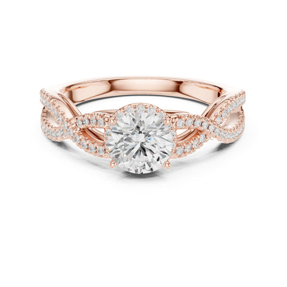 Round Halo Lab Grown Diamond Engagement Ring