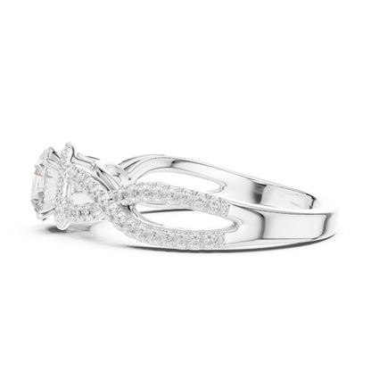 Round Halo Lab Grown Diamond Engagement Ring