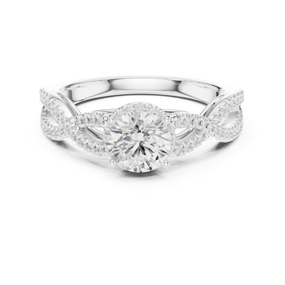 Round Halo Lab Grown Diamond Engagement Ring