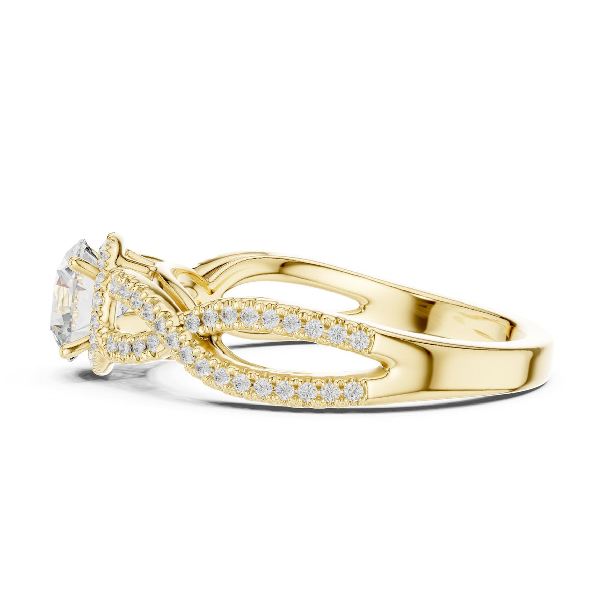 Round Halo Lab Grown Diamond Engagement Ring