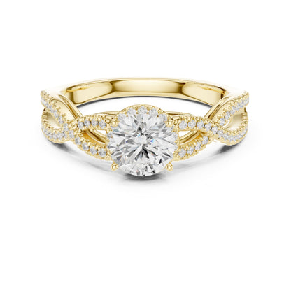 Round Halo Lab Grown Diamond Engagement Ring