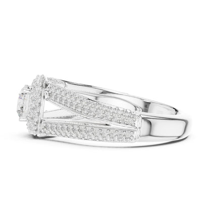 Round Halo Lab Grown Diamond Engagement Ring