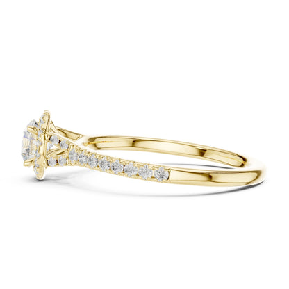 Round Halo Lab Grown Diamond Engagement Ring