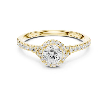 Round Halo Lab Grown Diamond Engagement Ring
