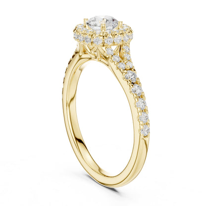 Round Halo Lab Grown Diamond Engagement Ring