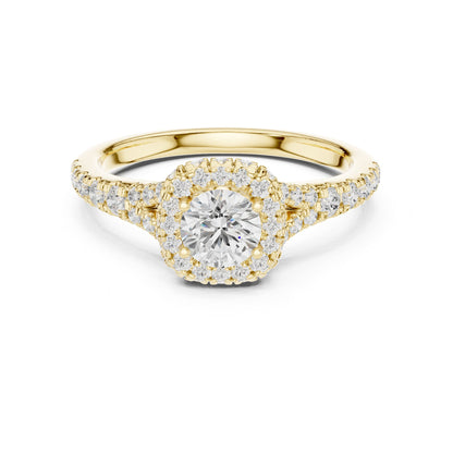 Round Halo Lab Grown Diamond Engagement Ring
