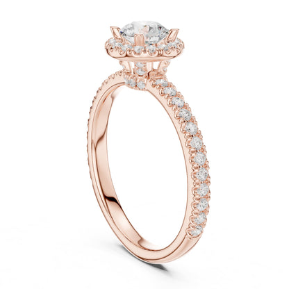 Round Halo Lab Grown Diamond Engagement Ring