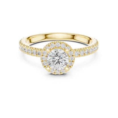 Round Halo Lab Grown Diamond Engagement Ring