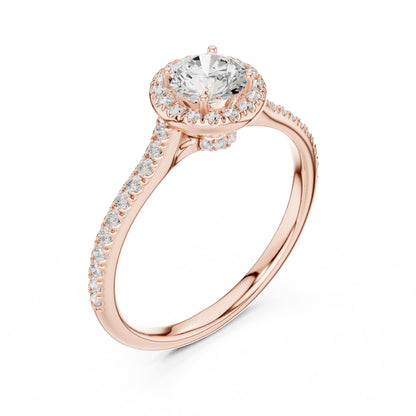 Round Halo Lab Grown Diamond Engagement Ring