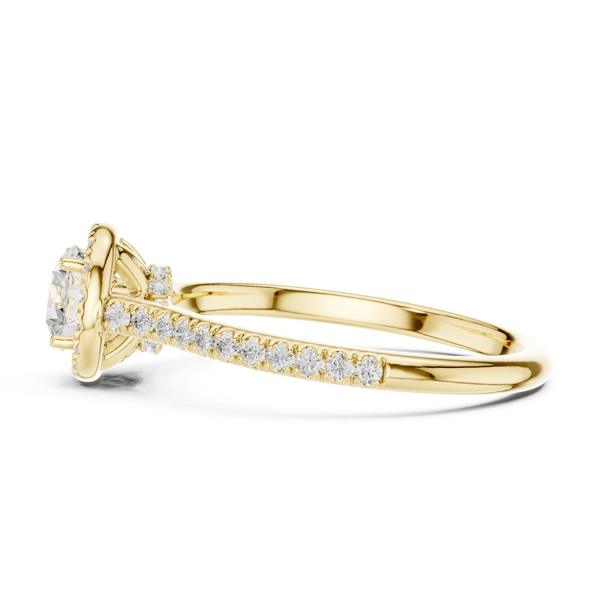 Round Halo Lab Grown Diamond Engagement Ring