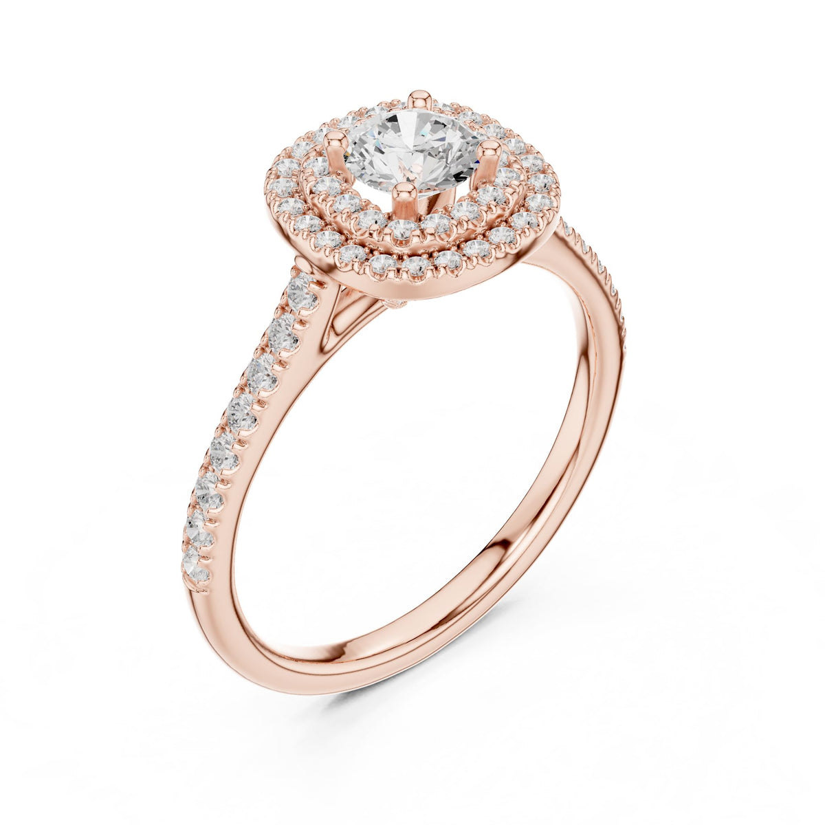 Round Halo Lab Grown Diamond Engagement Ring