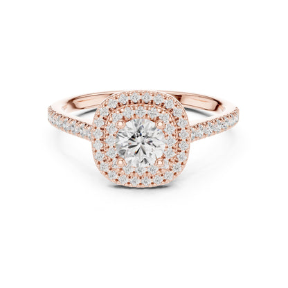 Round Halo Lab Grown Diamond Engagement Ring
