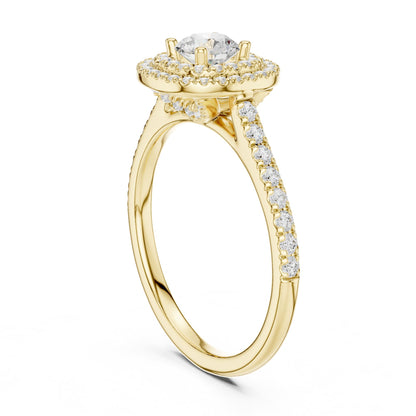 Round Halo Lab Grown Diamond Engagement Ring