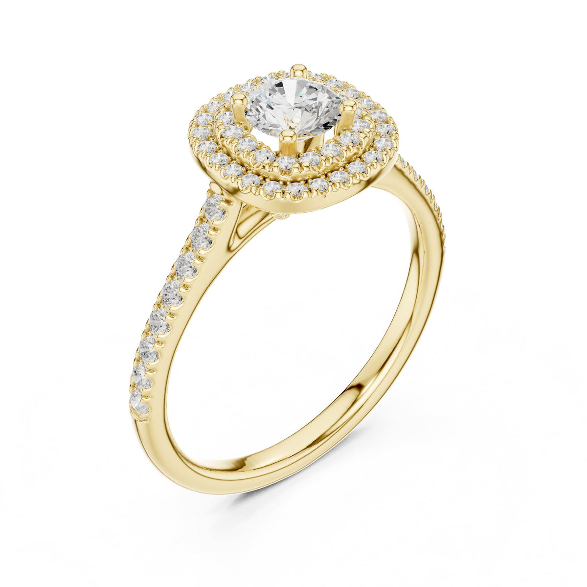 Round Halo Lab Grown Diamond Engagement Ring