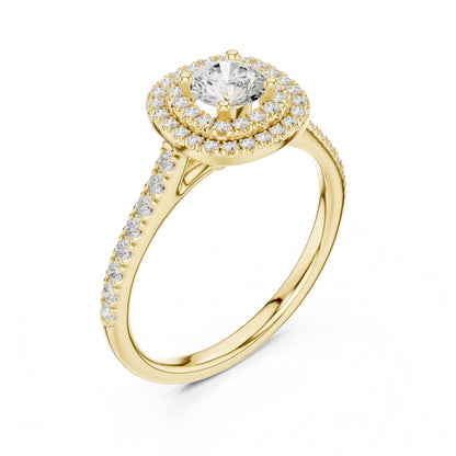 Round Halo Lab Grown Diamond Engagement Ring