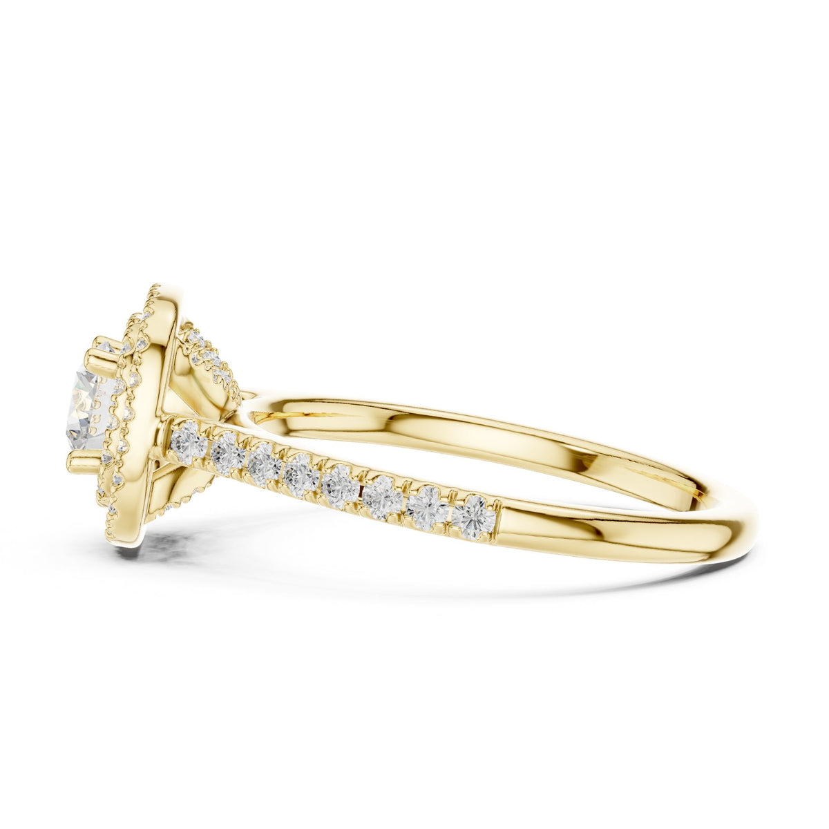Round Halo Lab Grown Diamond Engagement Ring