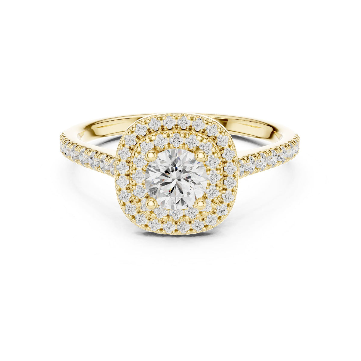 Round Halo Lab Grown Diamond Engagement Ring