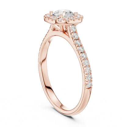 Round Halo Lab Grown Diamond Engagement Ring