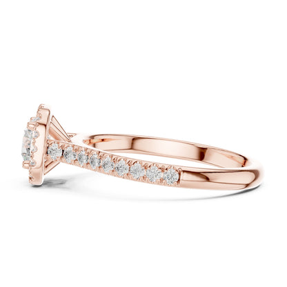 Round Halo Lab Grown Diamond Engagement Ring
