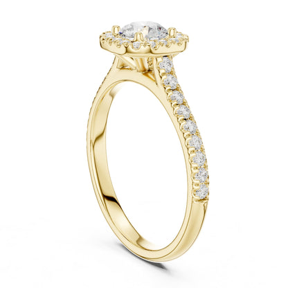 Round Halo Lab Grown Diamond Engagement Ring