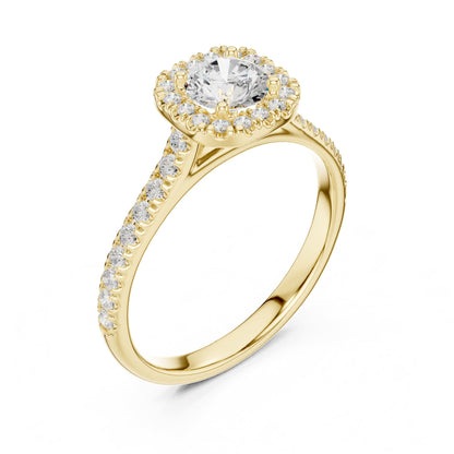 Round Halo Lab Grown Diamond Engagement Ring