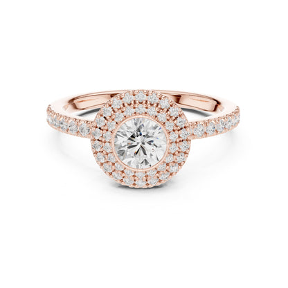 Round Halo Lab Grown Diamond Engagement Ring