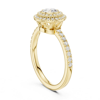 Round Halo Lab Grown Diamond Engagement Ring