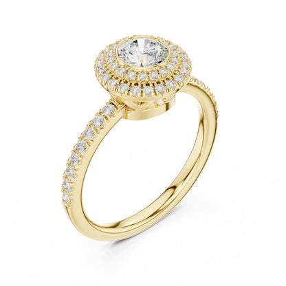 Round Halo Lab Grown Diamond Engagement Ring