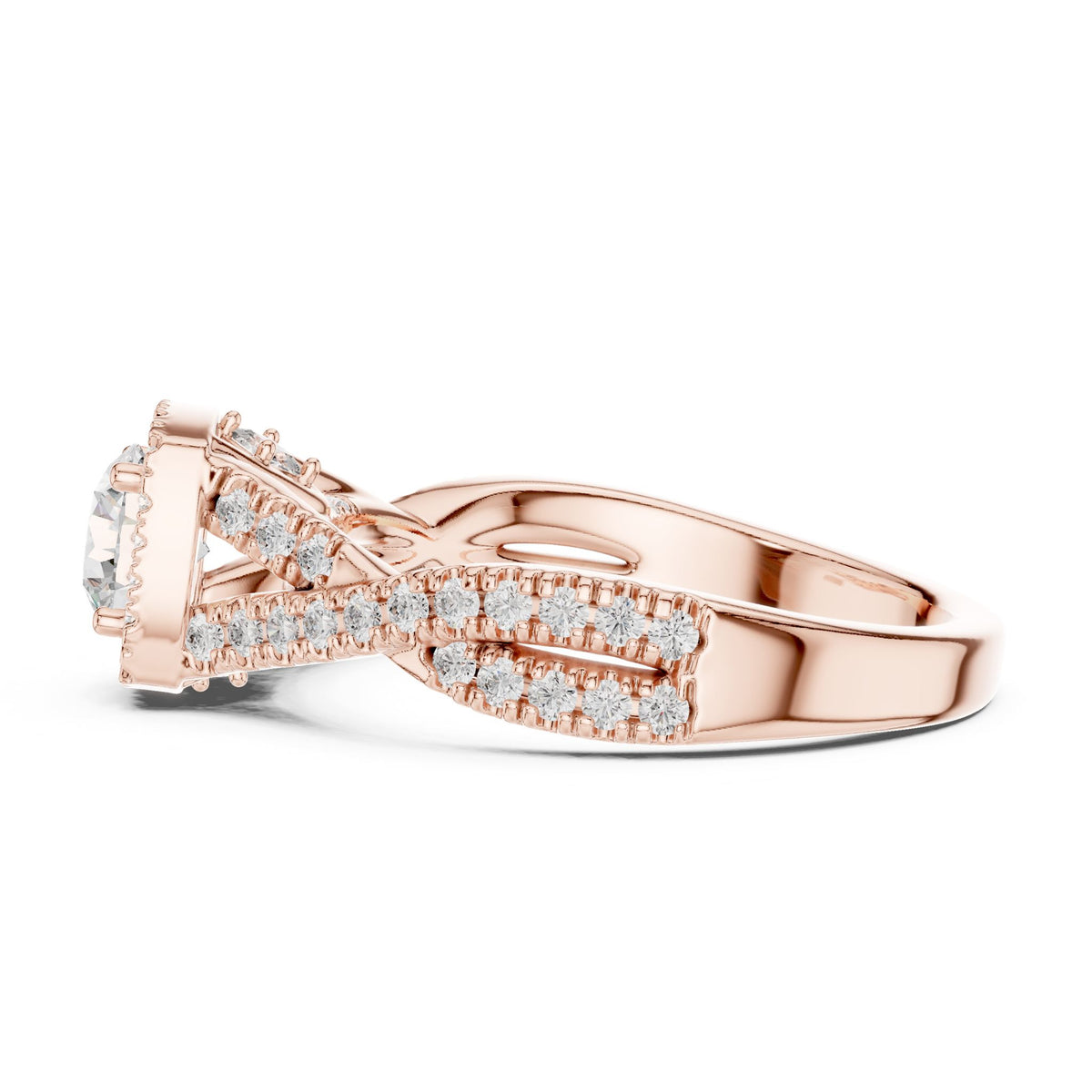 Round Halo Lab Grown Diamond Engagement Ring