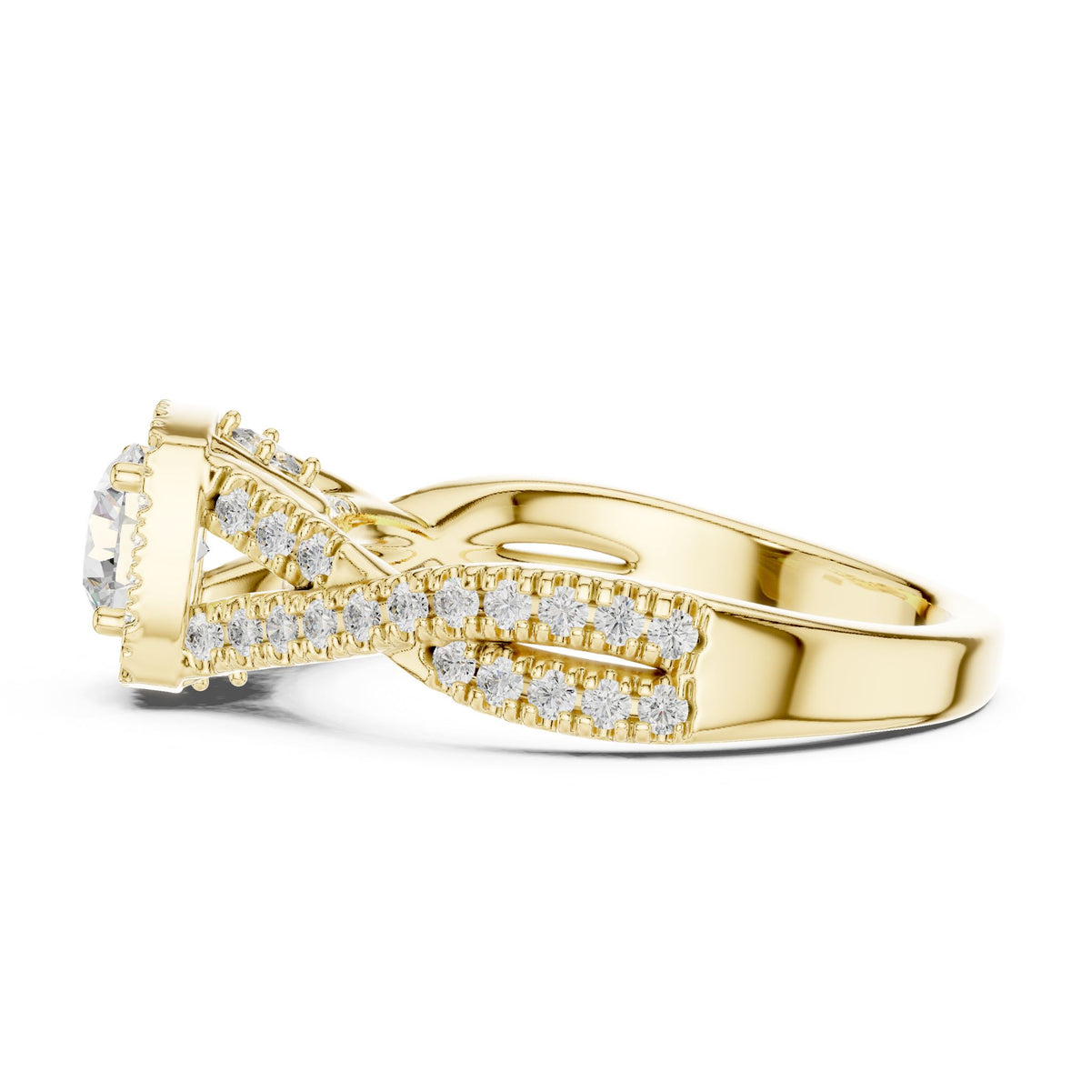 Round Halo Lab Grown Diamond Engagement Ring