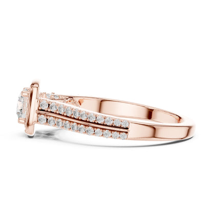 Round Halo Lab Grown Diamond Engagement Ring