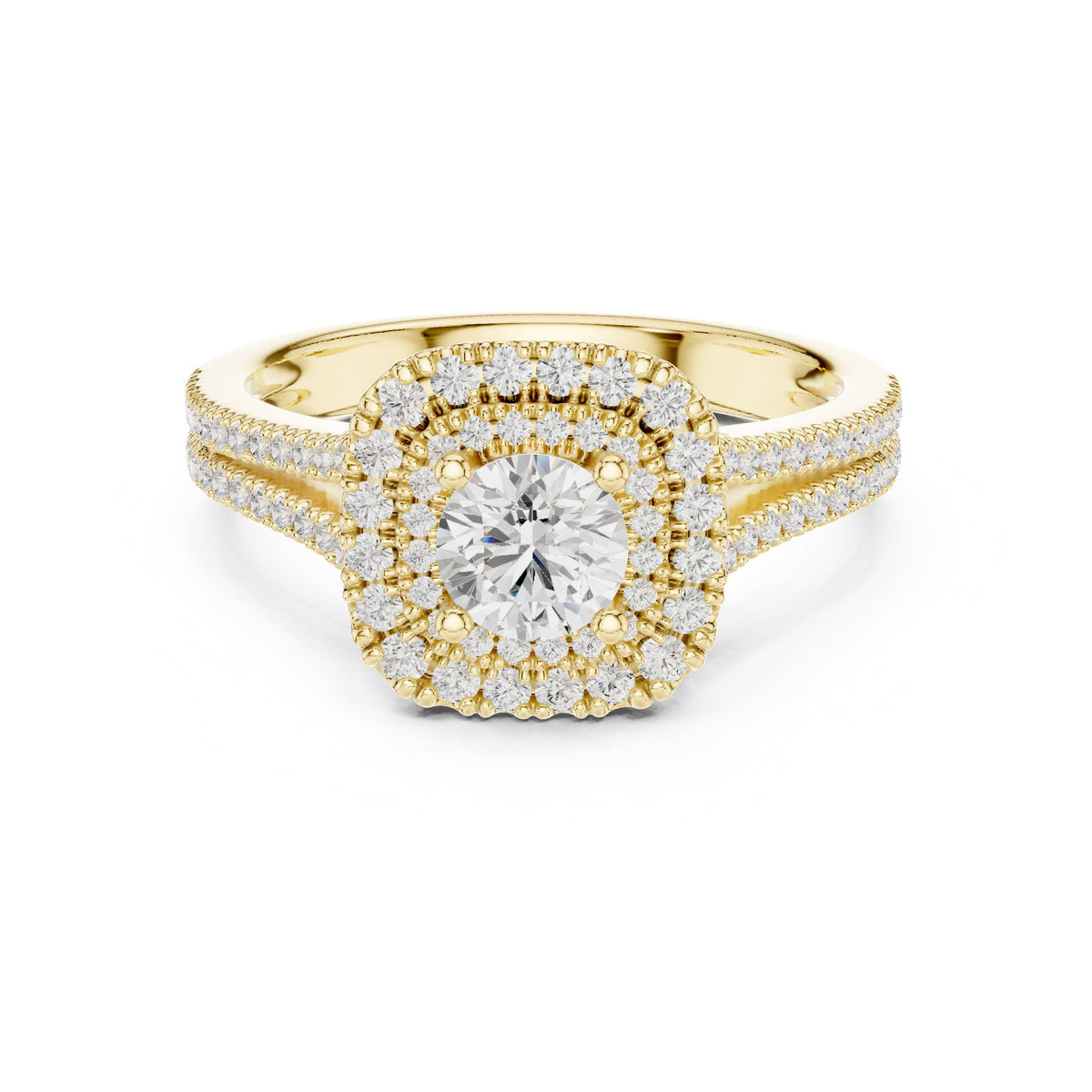 Round Halo Lab Grown Diamond Engagement Ring