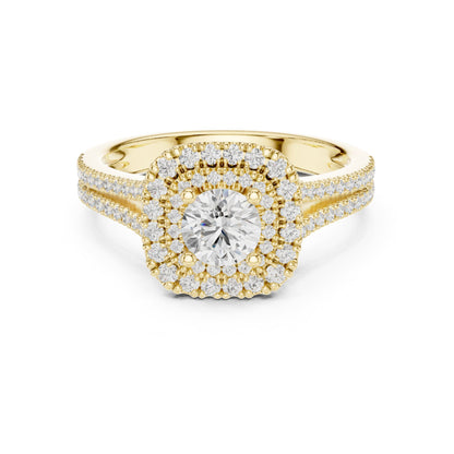Round Halo Lab Grown Diamond Engagement Ring