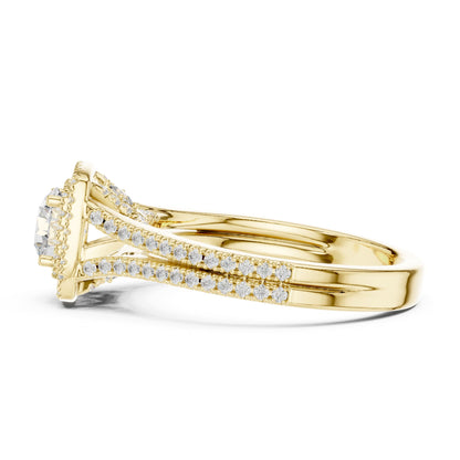 Round Halo Lab Grown Diamond Engagement Ring