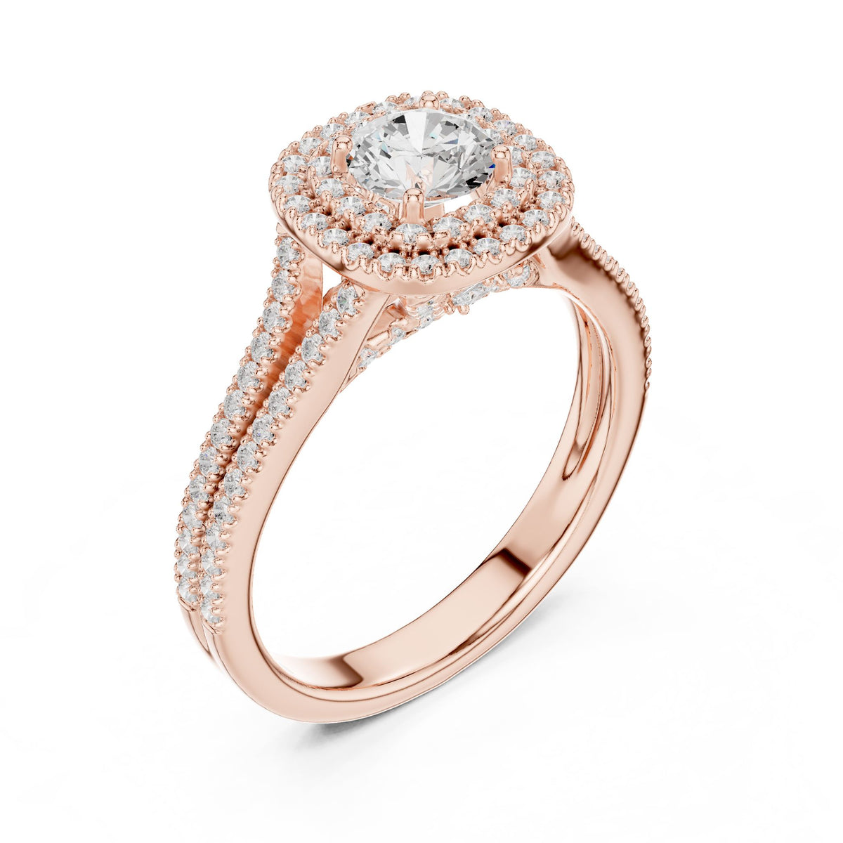 Round Halo Lab Grown Diamond Engagement Ring