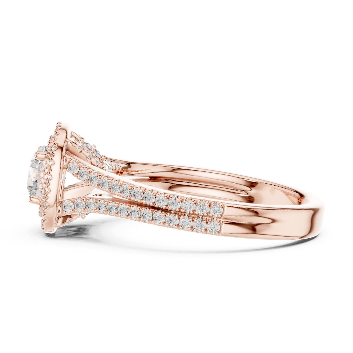 Round Halo Lab Grown Diamond Engagement Ring