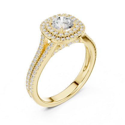 Round Halo Lab Grown Diamond Engagement Ring