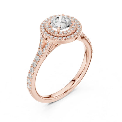 Round Halo Lab Grown Diamond Engagement Ring