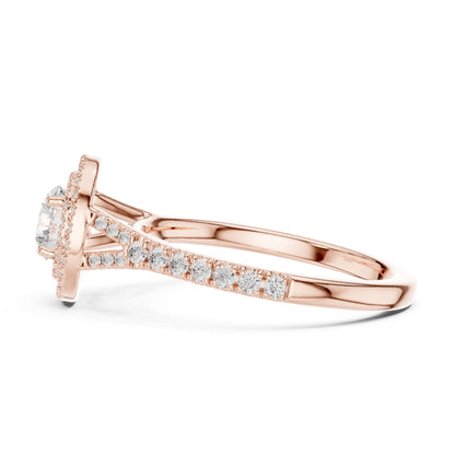 Round Halo Lab Grown Diamond Engagement Ring