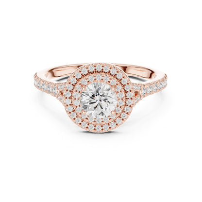 Round Halo Lab Grown Diamond Engagement Ring