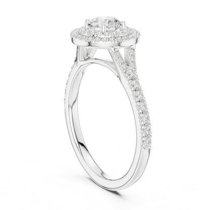 Round Halo Lab Grown Diamond Engagement Ring