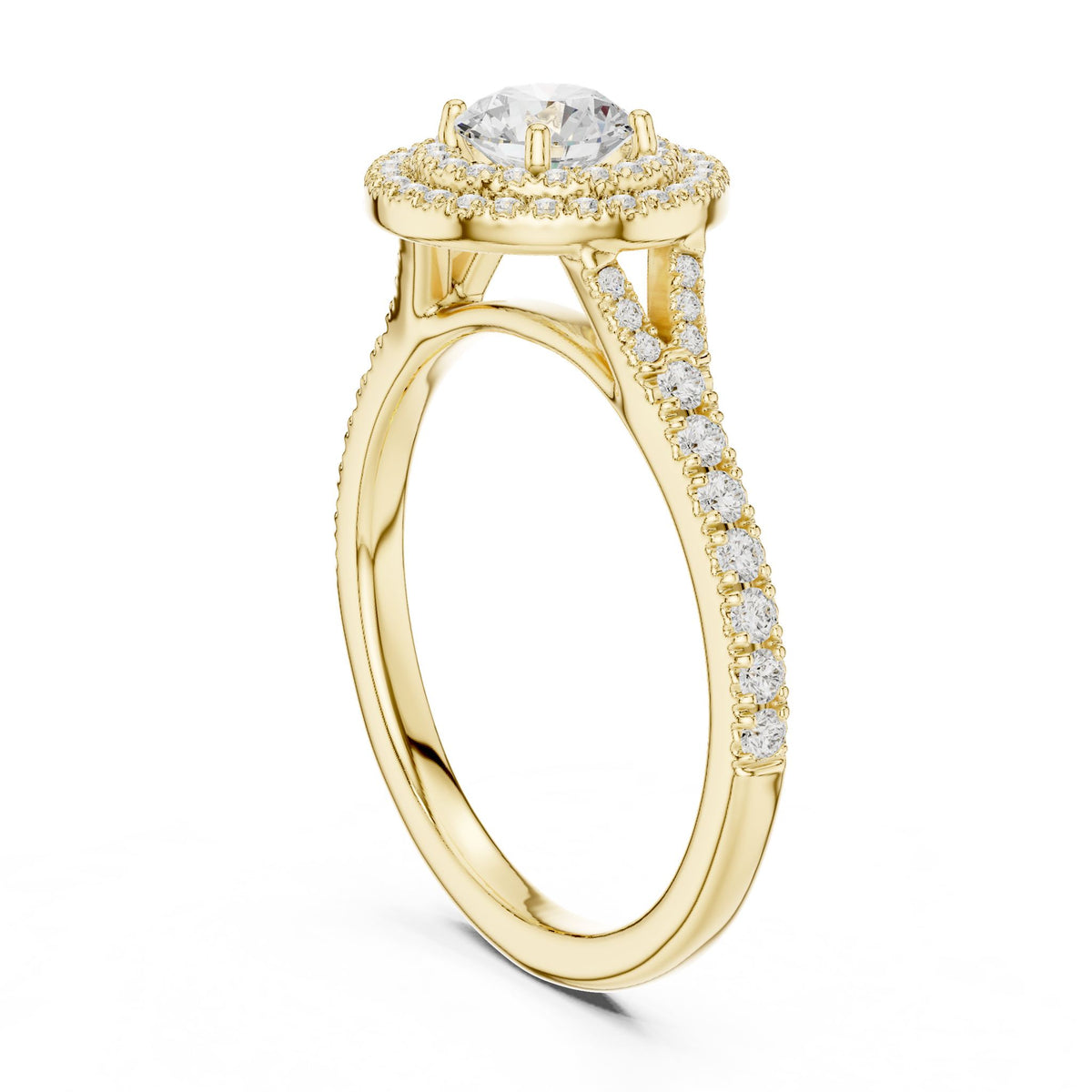 Round Halo Lab Grown Diamond Engagement Ring