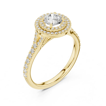 Round Halo Lab Grown Diamond Engagement Ring