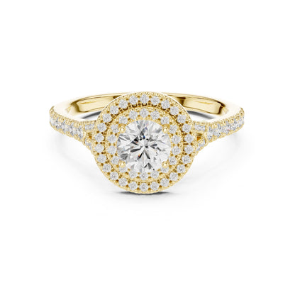 Round Halo Lab Grown Diamond Engagement Ring