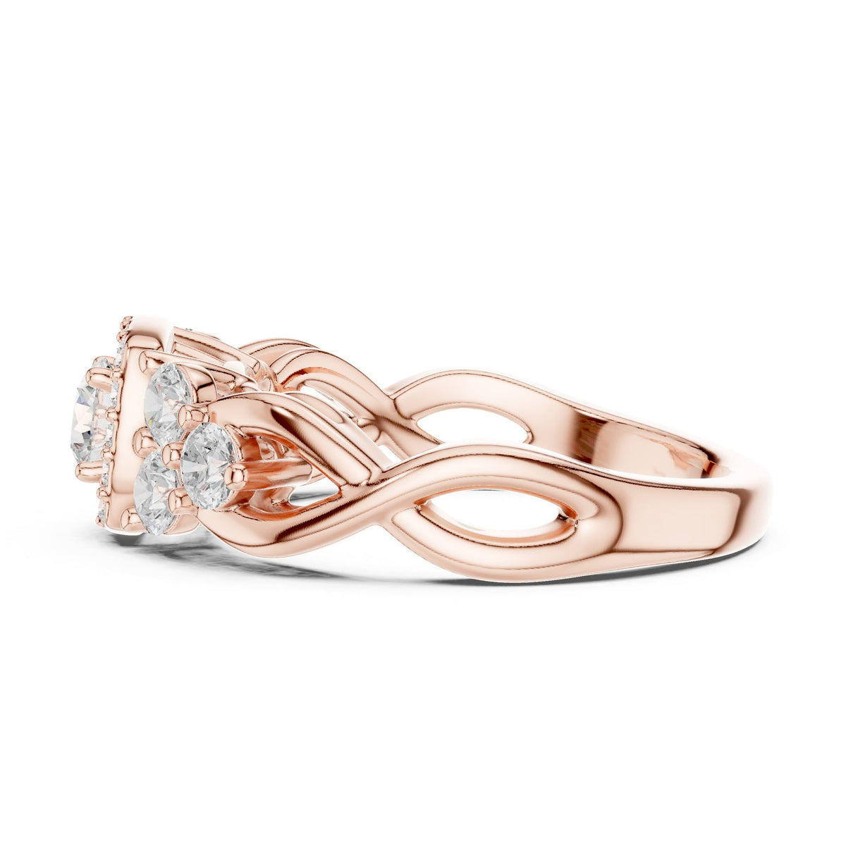 Round Halo Lab Grown Diamond Engagement Ring