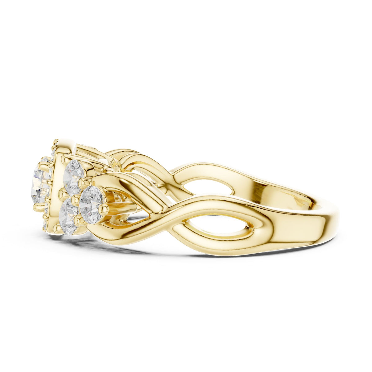 Round Halo Lab Grown Diamond Engagement Ring