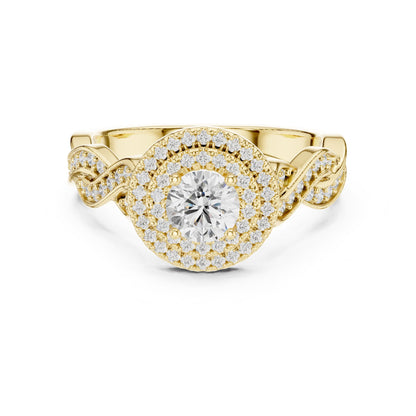 Round Halo Lab Grown Diamond Engagement Ring